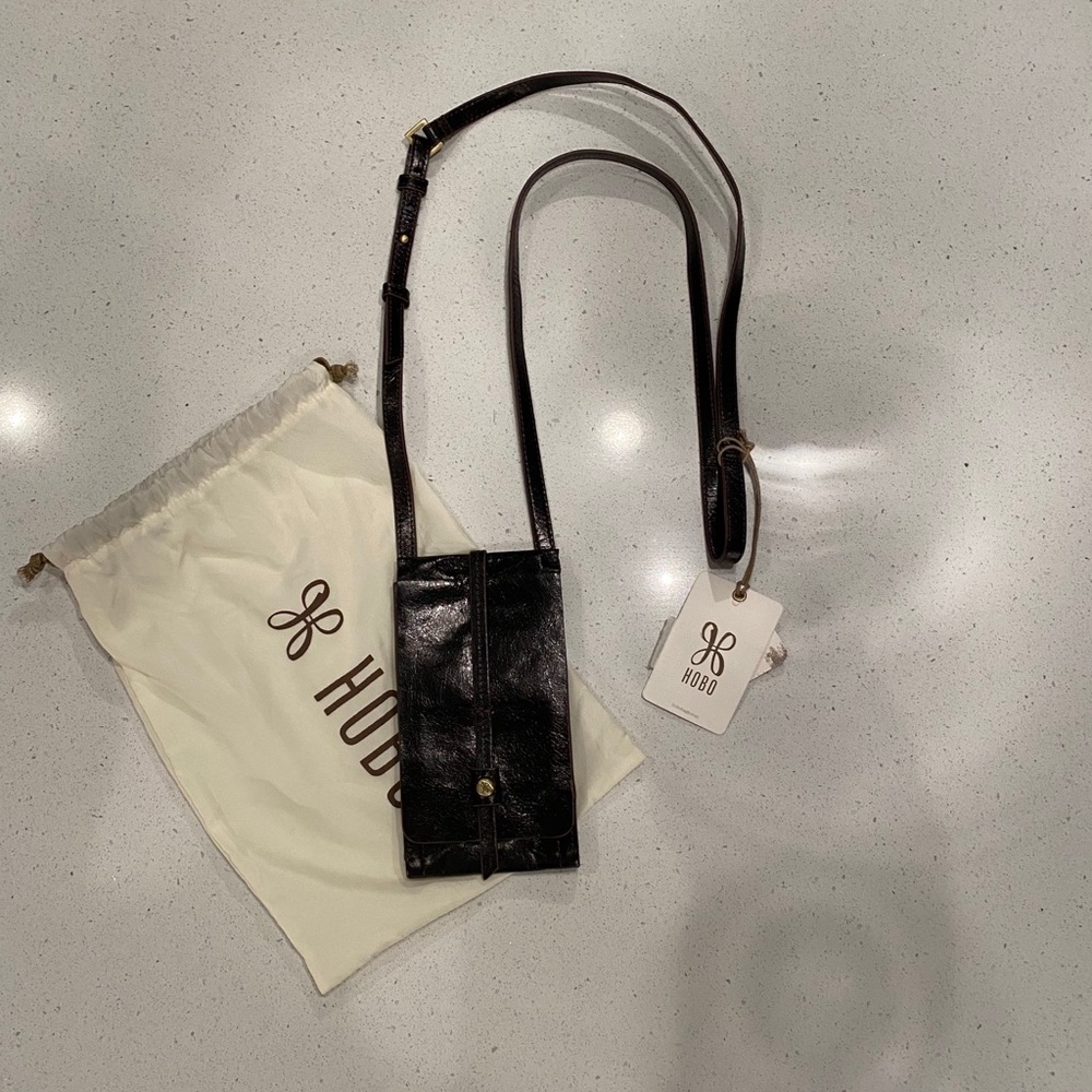 NWT - Hobo Token Wallet Crossbody - Brown Leather